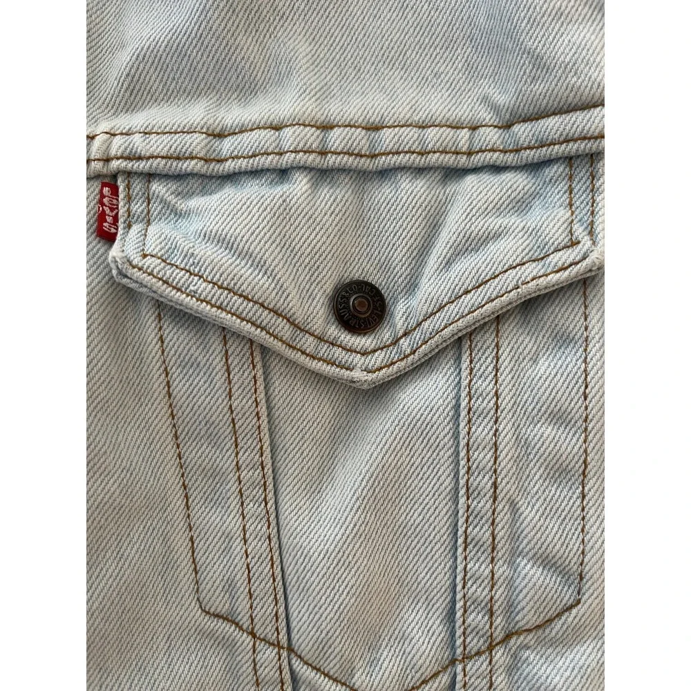 Vintage 1994 Levi's Sherpa Trucker Jacket USA Made XL 70608 Denim San Francisco